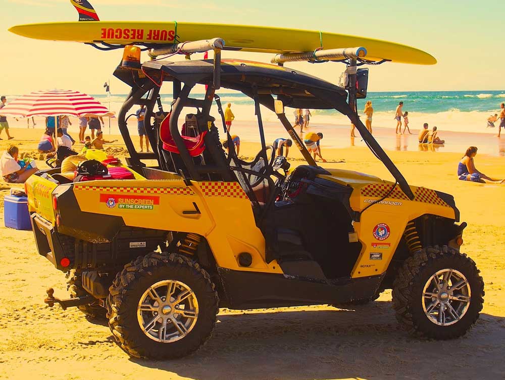 Nilrust electronic rust protecting surf lifesaving vehicles.